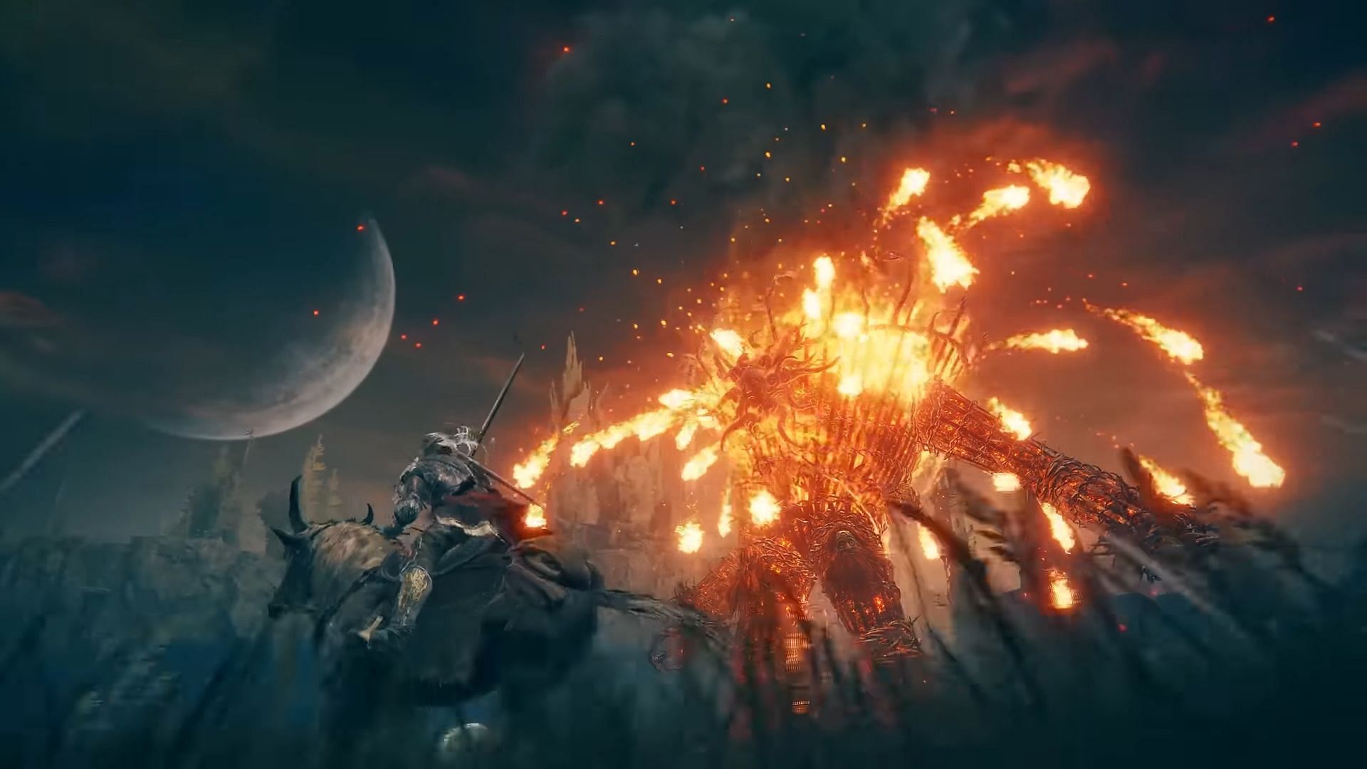 You will face a new enemy within seconds of starting Elden Ring's DLC (Image via FromSoftware || YouTube/VaatiVidya)